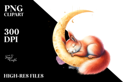 Watercolor Pastel Squirrel Hanging Stars Product Image 2
