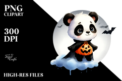 Cute Halloween Panda PNG Product Image 2