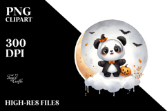 Cute Halloween Panda PNG Product Image 2