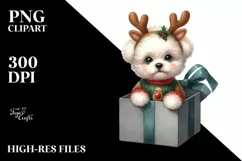 Expressive Baby Bichon Frise Watercolor PNG Product Image 1