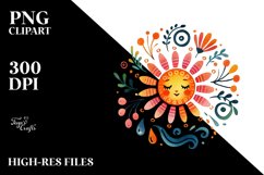 Colorful Whimsical Sun PNG Product Image 2