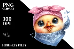 Funny Baby Chick Portrait Clipart Product Image 3