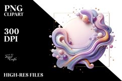 Abstract Glossy Violet Art, Transparent PNG Product Image 1