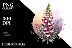 Shiny Foxglove Watercolor Splash Product Image 1