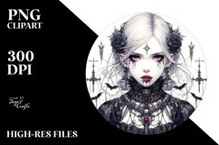Detailed Gothic Girl PNG Product Image 3