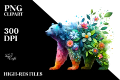 Vibrant Watercolor Bear Tumbler Product Image 2