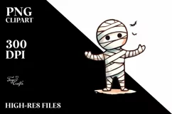Funny Mummy Clipart, Watercolor Style Product Image 3