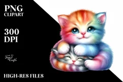 Cute Watercolor Baby Kitten | Clipart Product Image 3