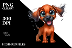 Happy Rhodesian Ridgeback Cartoon PNG Product Image 2