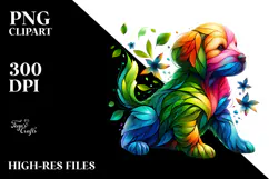 Vibrant Watercolor Puppy Tumbler Product Image 2