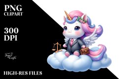 Cute Baby Unicorn Watercolor Pastell | Sublimation | Clipart Product Image 1