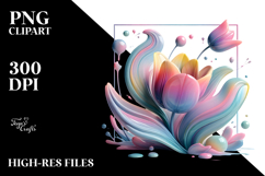Abstract Pastel Glossy Tulip, 20 oz Tumbler Product Image 2