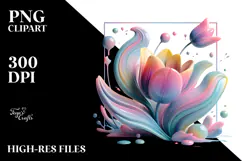 Abstract Pastel Glossy Tulip, 20 oz Tumbler Product Image 2