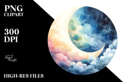 Very Simple Smiling Half Moon, Transparent PNG Product Image 2