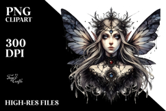 Detailed Gothic Fairy Watercolor PNG Product Image 2