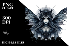 Detailed Gothic Fairy Watercolor PNG Product Image 2