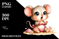 Excited Baby Mouse | Watercolor Product Image 3