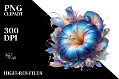Abstract Morning Glory Watercolor Splash Product Image 3