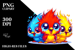 Colorful Baby Warbler PNG Product Image 2