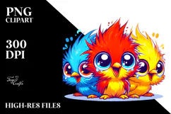 Colorful Baby Warbler PNG Product Image 2