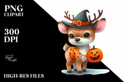 Cute Baby Elk Halloween Clipart Product Image 3