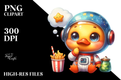 Goofy Baby Duck Dreaming PNG Product Image 2