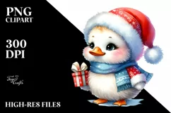 Expressive Baby Swan Watercolor PNG Product Image 1