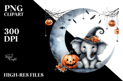 Elephant Dressed for Halloween PNG Product Image 2