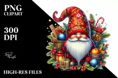 Detailed Vibrant Christmas Gnome PNG Product Image 3