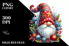 Detailed Vibrant Christmas Gnome PNG Product Image 3