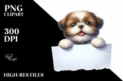 Funny Baby Shih Tzu Smiling | Watercolor Splash Product Image 3