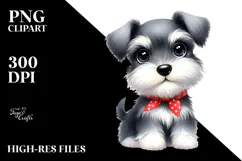 Cute Happy Miniature Schnauzer PNG Product Image 2