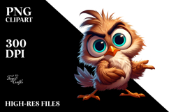 Bird with Rolling Eyes PNG Product Image 2