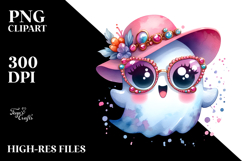 Adorable Ghost with Glam Accessories PNG Product Image 2