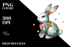 Colorful Bunny PNG Product Image 2