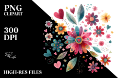 Colorful Boho Flower PNG Product Image 2