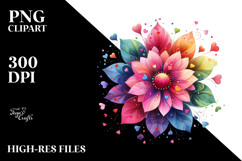 Colorful Boho Flower PNG Product Image 2