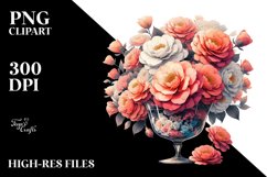 Artistic Camellia Sublimation Clipart Product Image 1