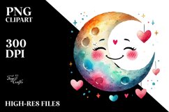 colorful Cloud with Hearts, PNG Product Image 2