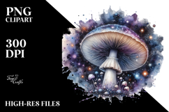 Detailed Mystical Celestial Mushroom PNG Product Image 2