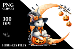 Bunny with Party Hat, Halloween PNG Product Image 2