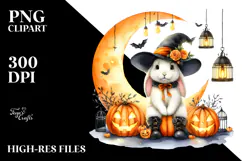 Bunny with Party Hat, Halloween PNG Product Image 2