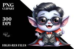 Cute Vampire Showing Thumbs Up PNG Product Image 2