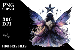 Gothic Fairy on Star PNG Product Image 2