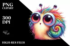 Cute Baby Snail Crazy Eyes Clipart Product Image 1