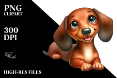 Cute Dachshund Watercolor PNG Product Image 2