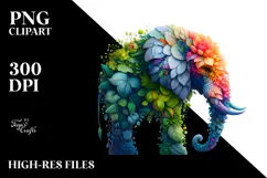 Vibrant Watercolor Elephant Tumbler Product Image 2