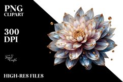 Shiny Dahlia with Golden Insertions | Clipart Product Image 3