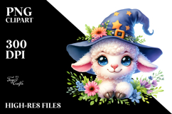 Vibrant Baby Lamb with Wizard Hat PNG Product Image 2