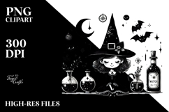 Gothic Quirky Witch with Potion PNG Product Image 2